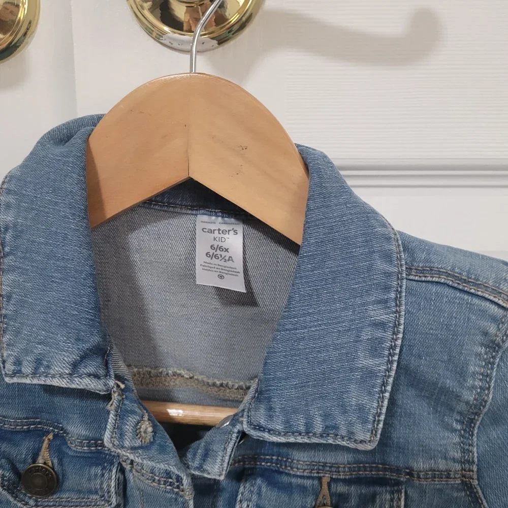 Carter's Jeans coat for girls 6/6x - Picture 3 of 7
